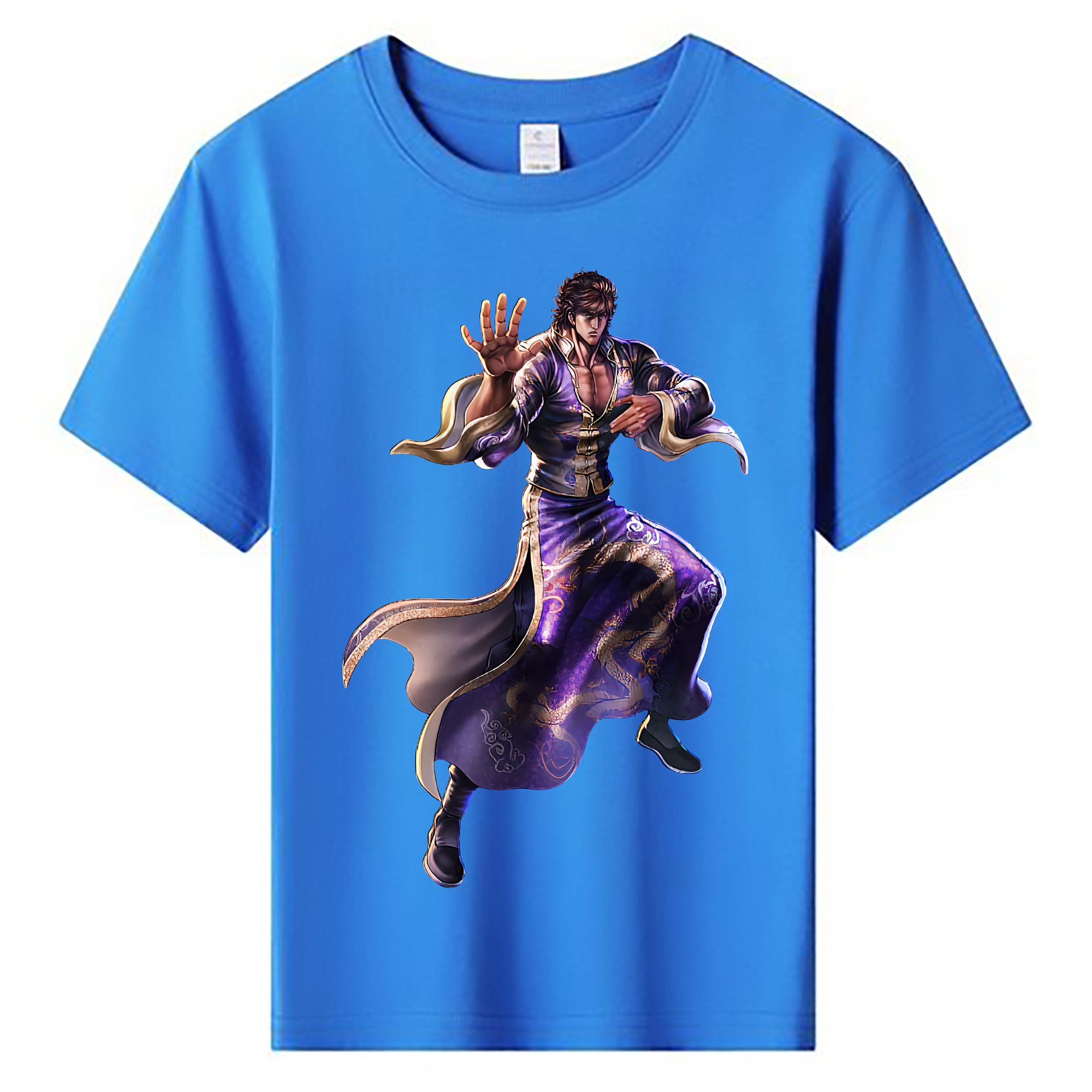 （画像用） 北斗の拳 Fist of the North Star 綿100％キッズTシャツ（フロントプリント）